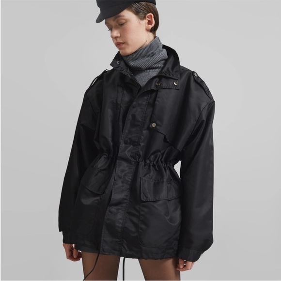 The Frankie Shop Helsta Utility Jacket Black One Size - Picture 2 of 13